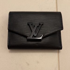 Louis Vuitton Textured Black Card Holder